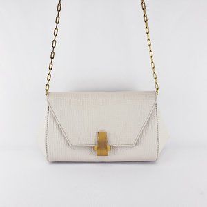 Bottega Veneta Mini BV Angle Bag - White / Plaster Color